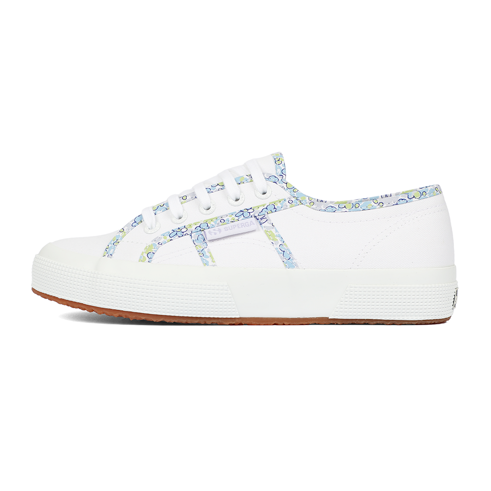 Superga 2750 Fun Flowers Bindings Blue Light