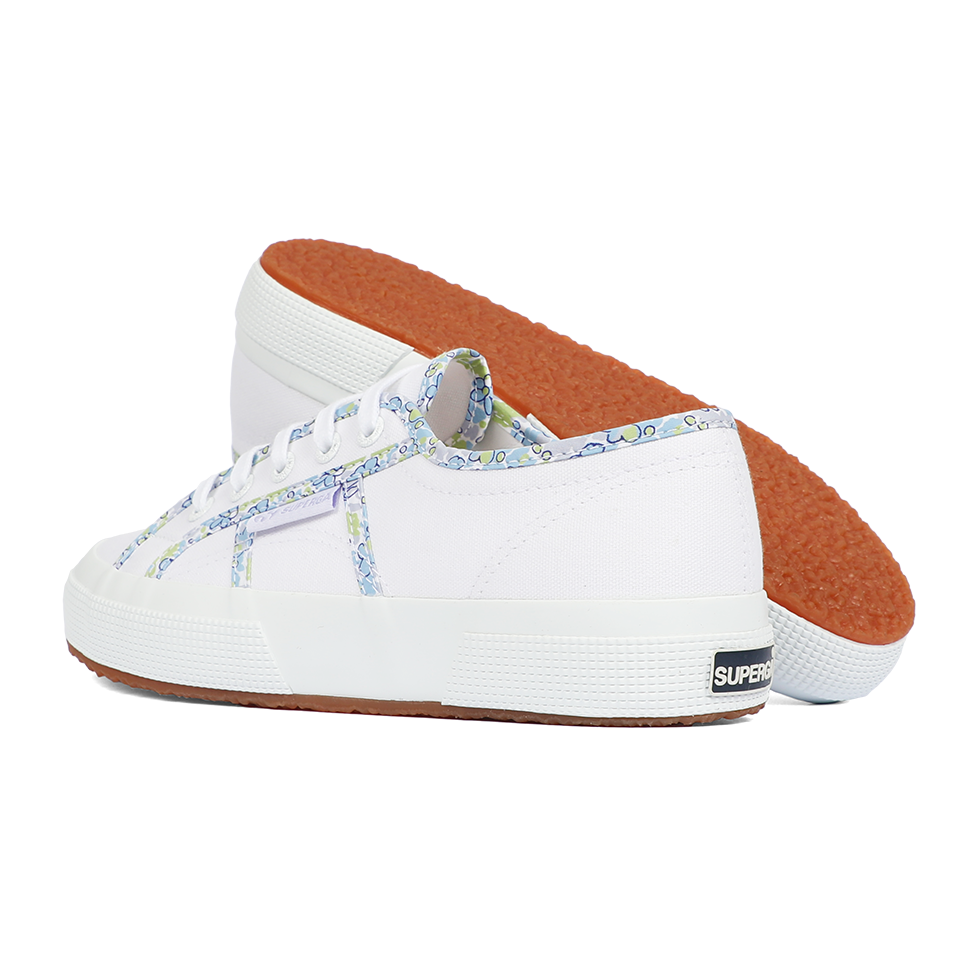 Superga 2750 Fun Flowers Bindings Blue Light