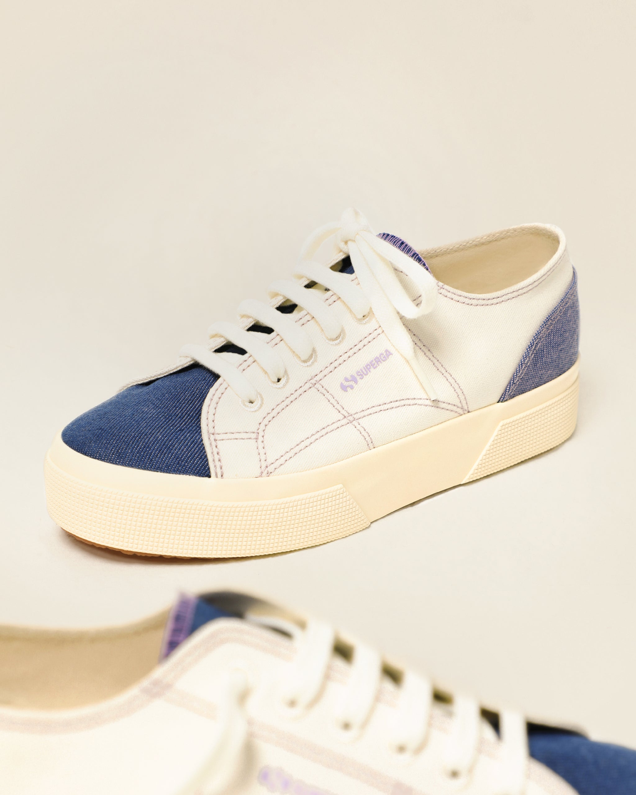 Superga ♡ Atiqa 2740 Platform Reverse Denim Blue Violet