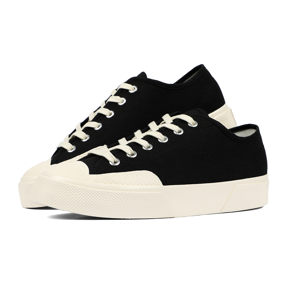 Artifact by Superga 2432 Collect Workwear Low Cut Cotton Canvas Black Off White