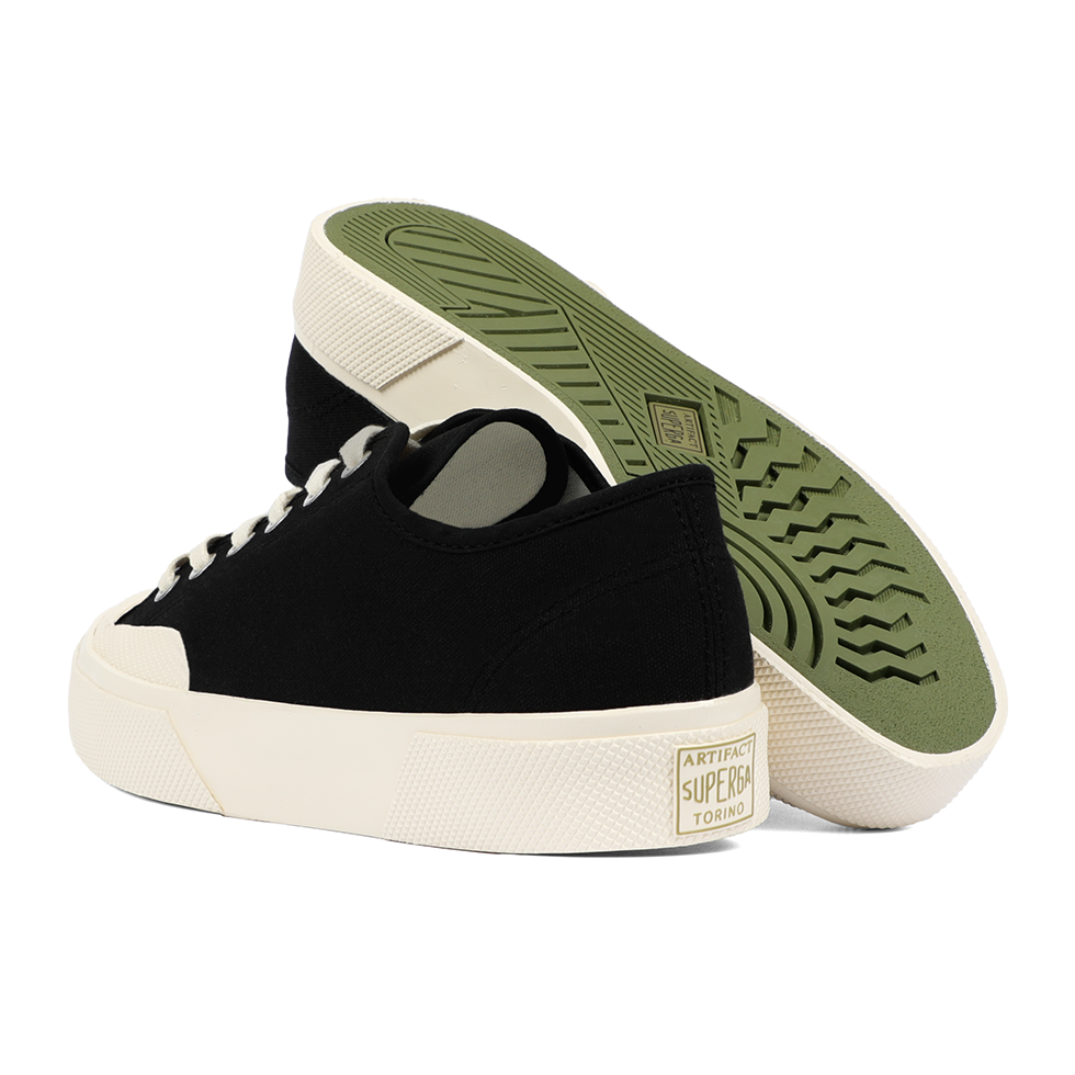 Artifact by Superga 2432 Collect Workwear Low Cut Cotton Canvas Black Off White