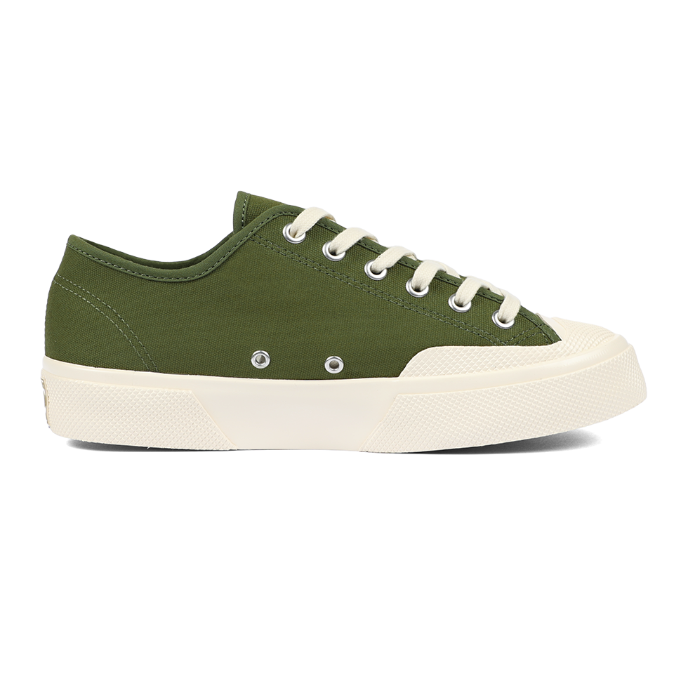 Artifact by Superga 2432 Collect Workwear Low Cut Cotton Canvas Green Off White