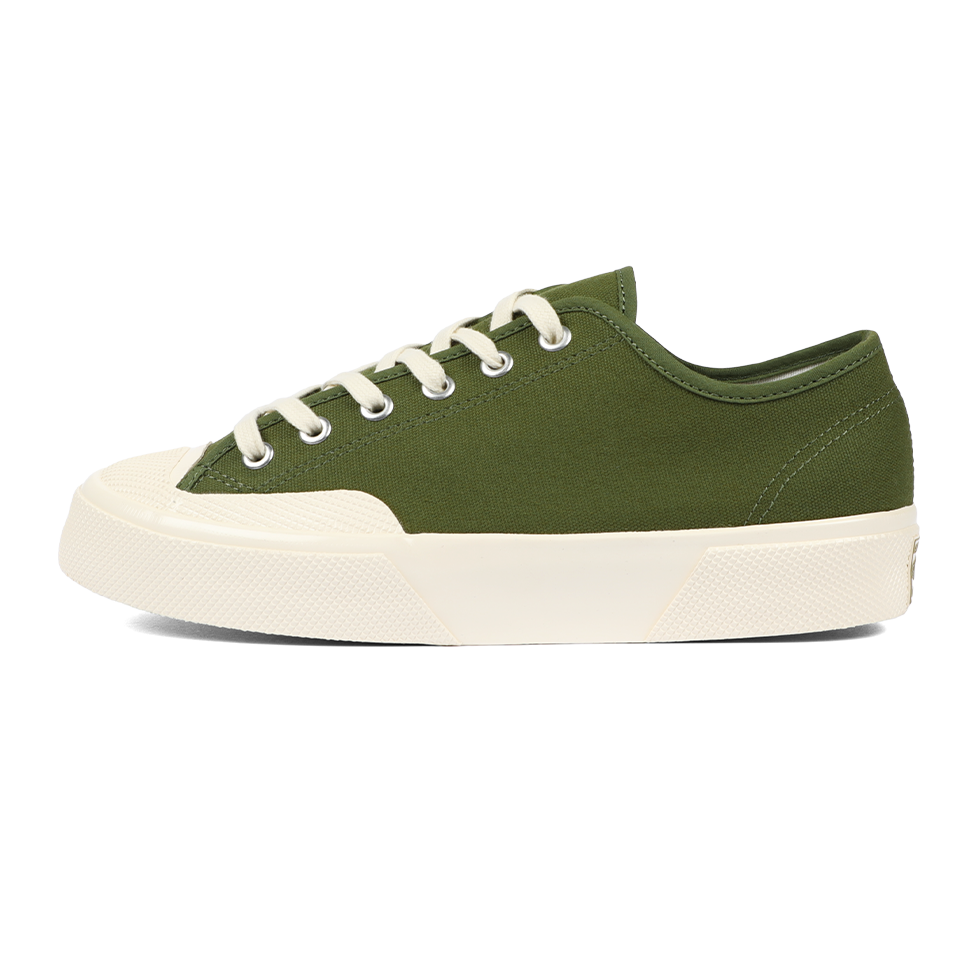 Artifact by Superga 2432 Collect Workwear Low Cut Cotton Canvas Green Off White