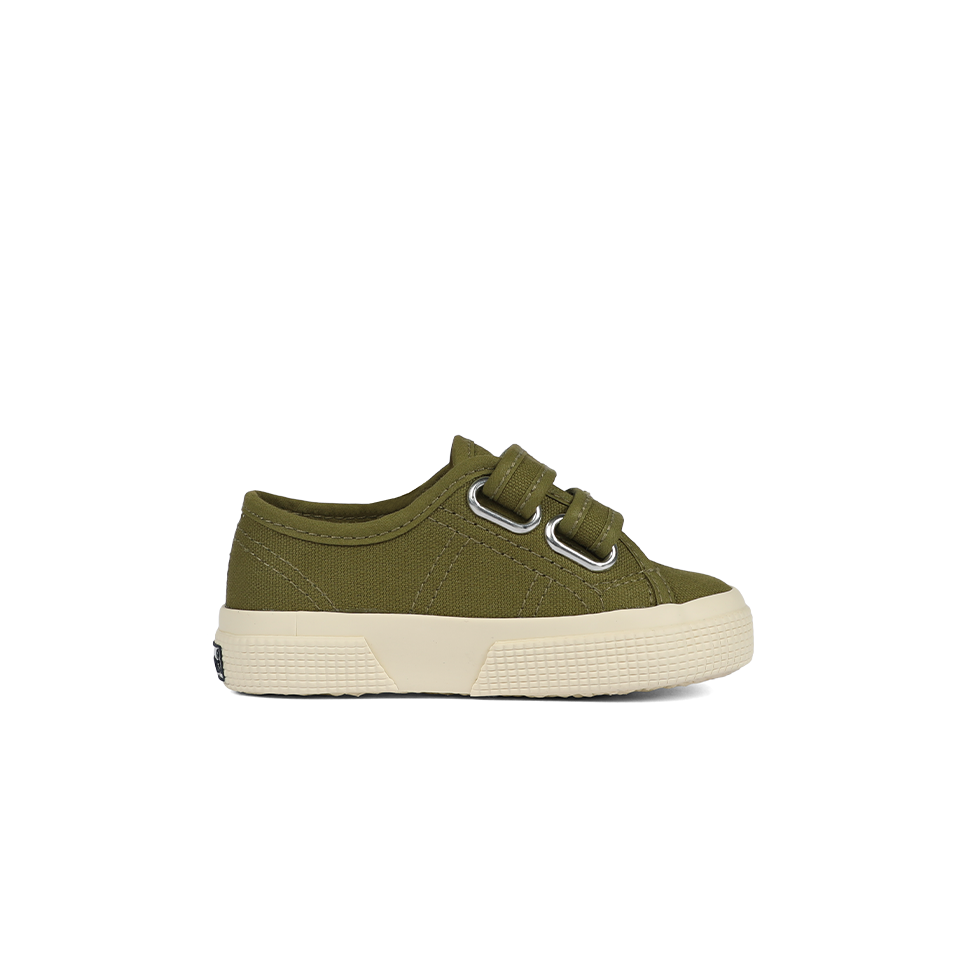 Superga 3750 Leggera Junior Straps Green Military Off White