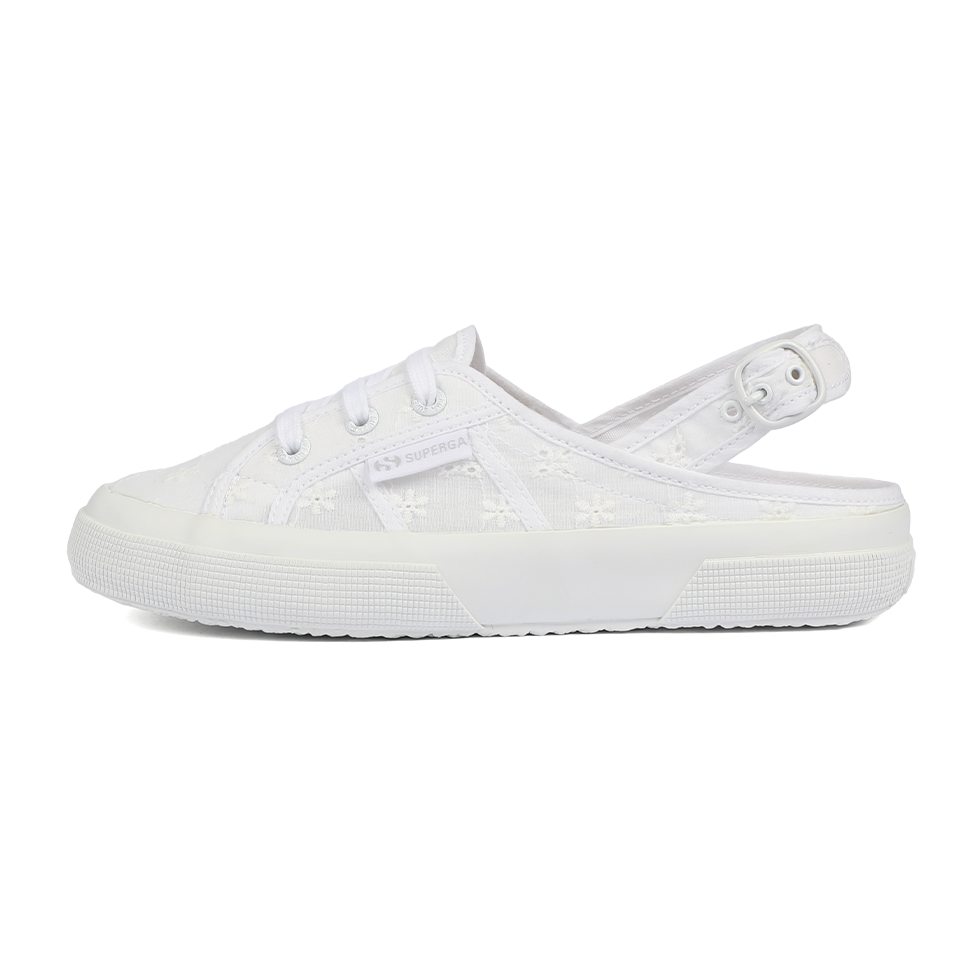 Superga 2933 Sling Back Flower Sangallo Total White