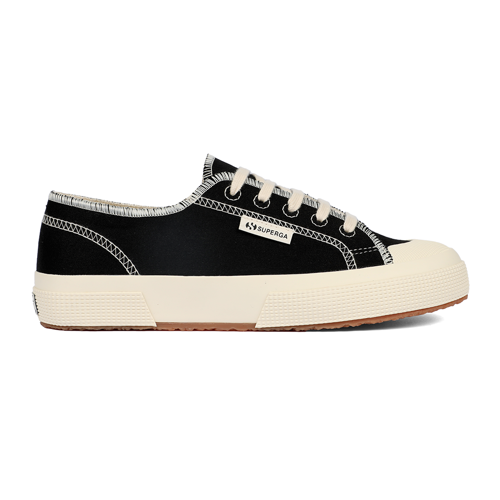 Superga 2294 Drill Overlock Stitching Black Off White