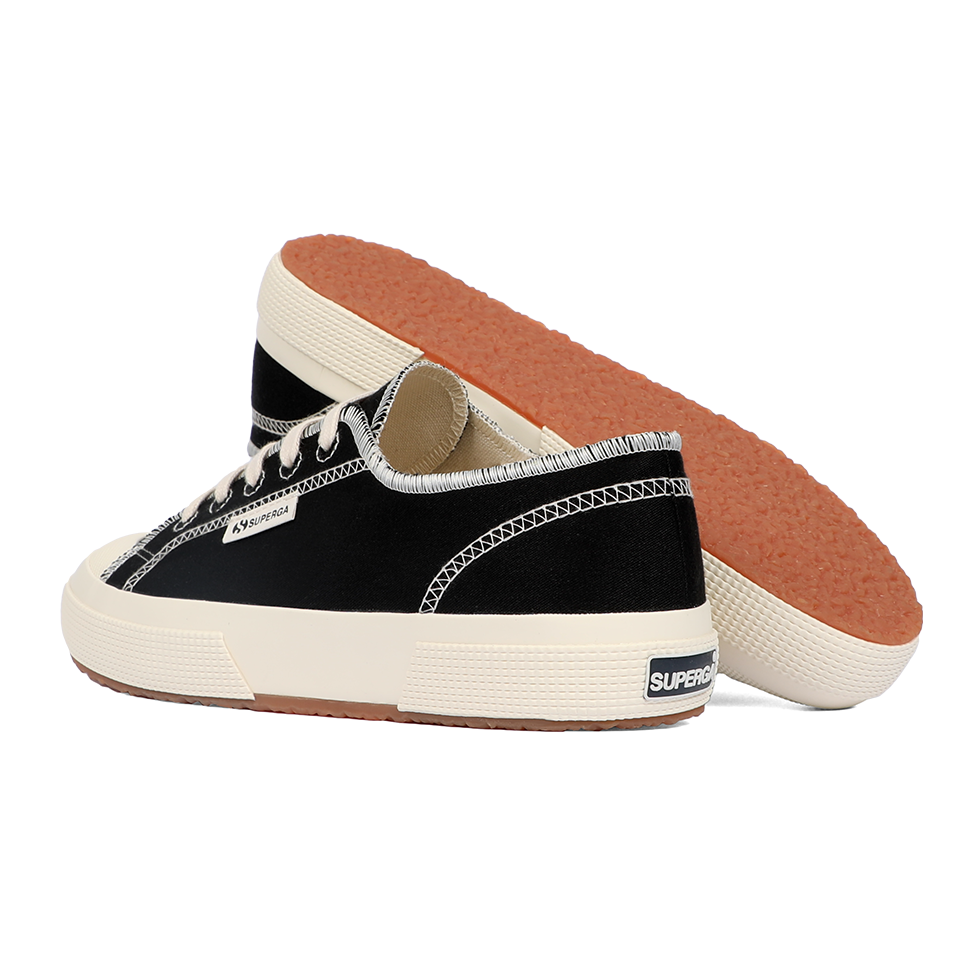 Superga 2294 Drill Overlock Stitching Black Off White