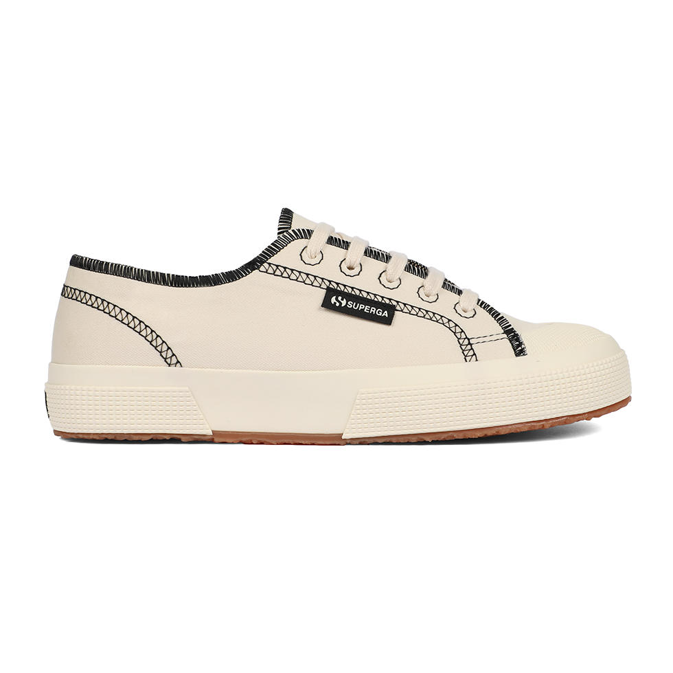 Superga 2294 Drill Overlock Stitching Raw Off White