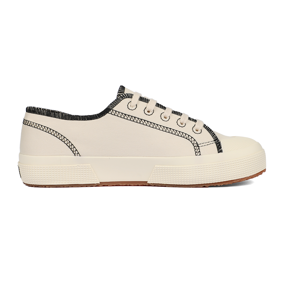 Superga 2294 Drill Overlock Stitching Raw Off White