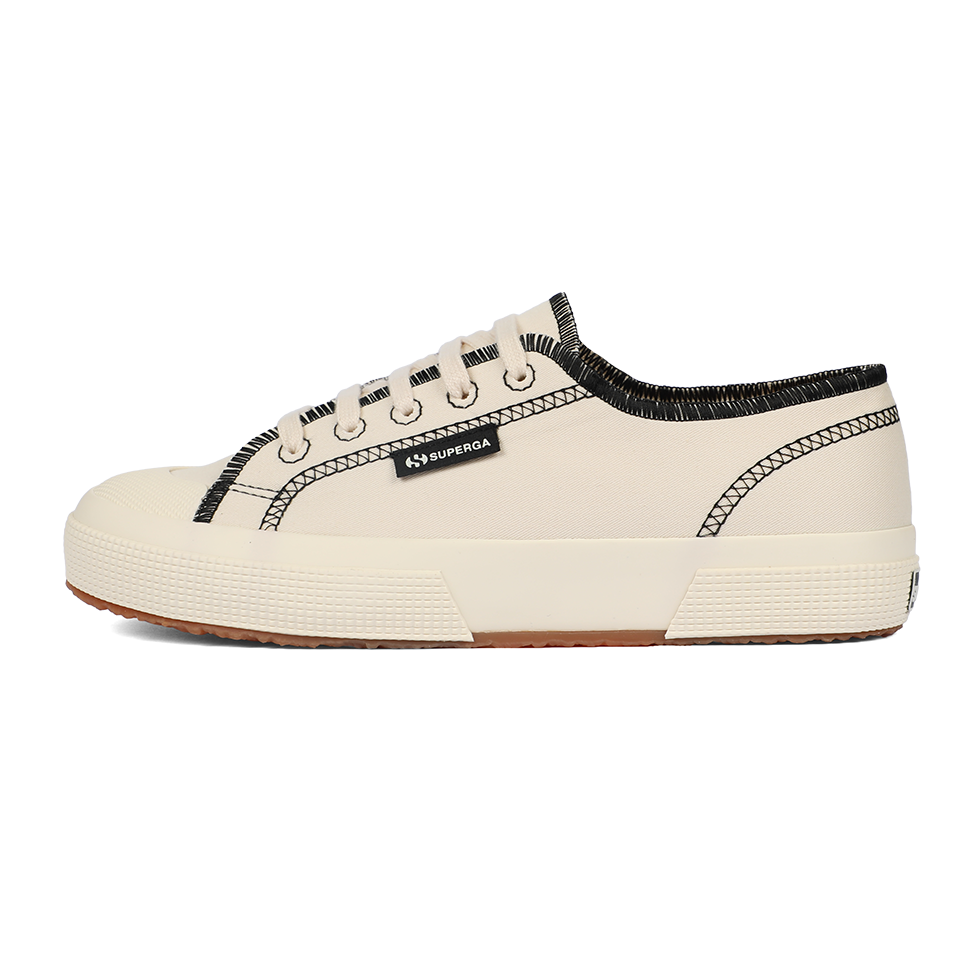 Superga 2294 Drill Overlock Stitching Raw Off White