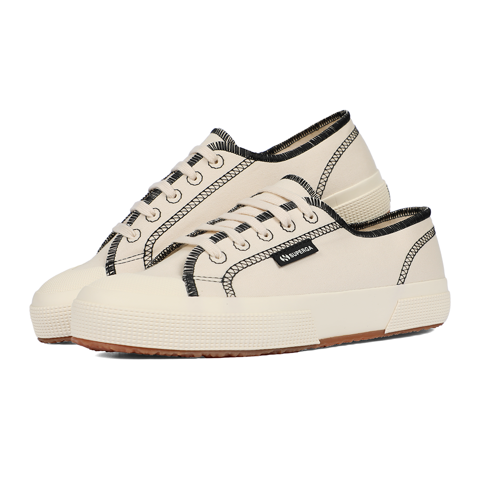 Superga 2294 Drill Overlock Stitching Raw Off White