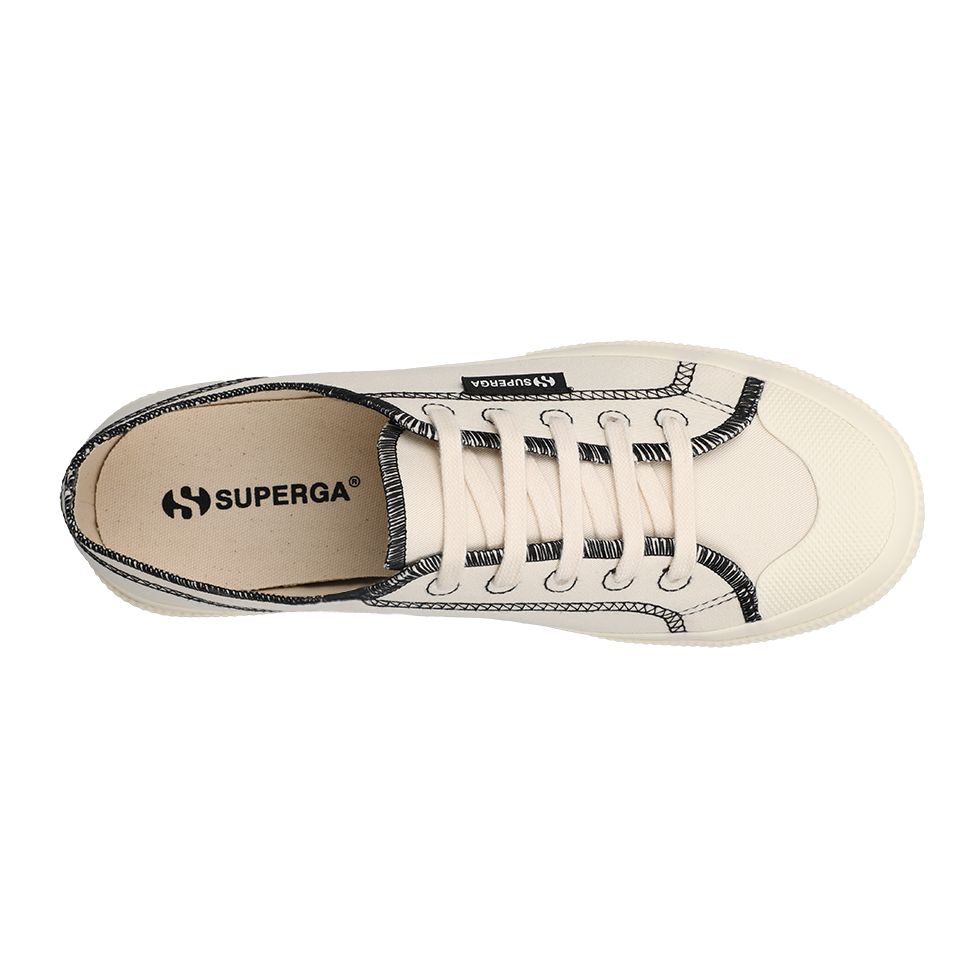 Superga 2294 Drill Overlock Stitching Raw Off White