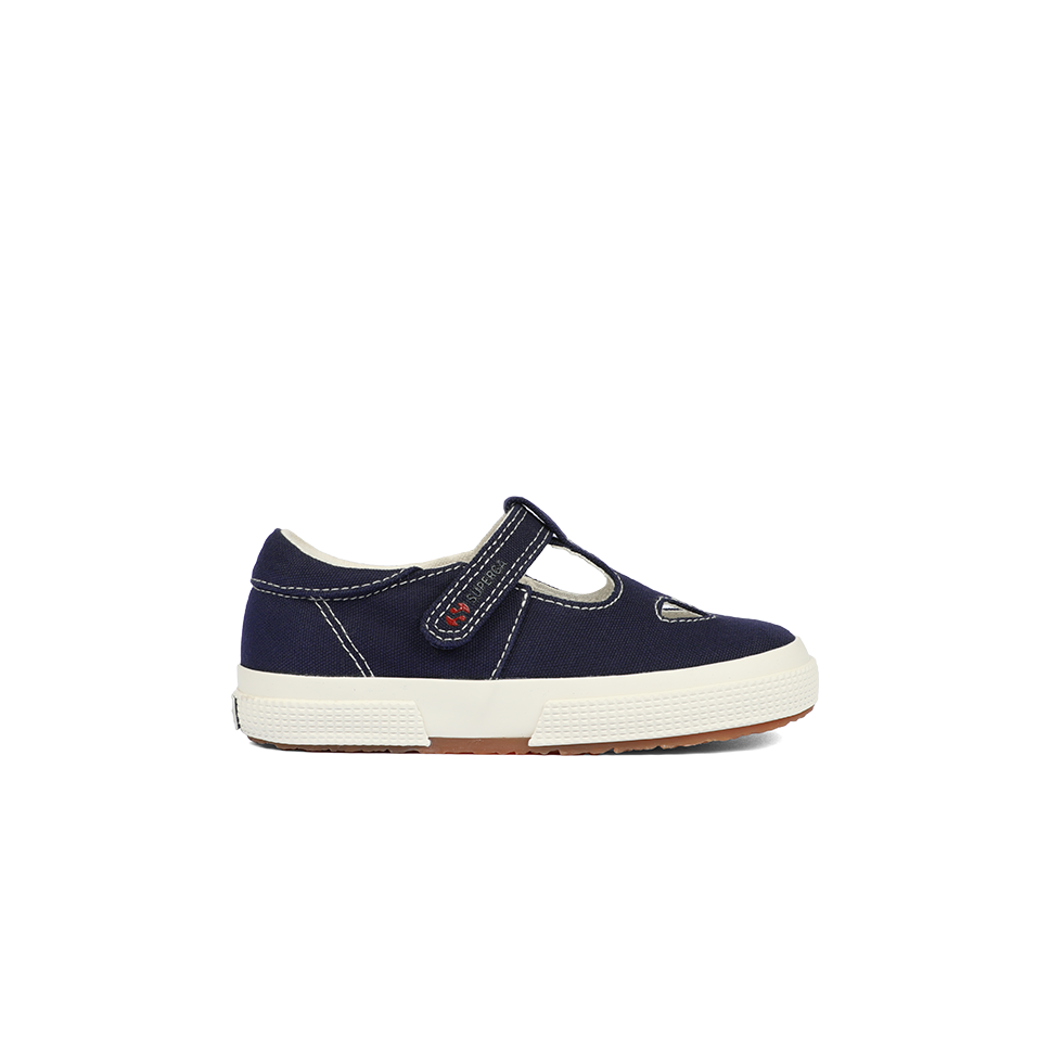 Superga 2662 Junior Cotton Eyes Blue Navy Full Avorio