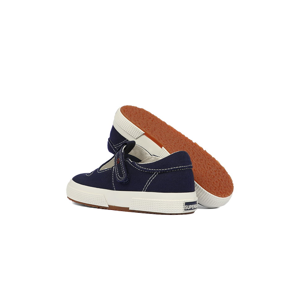 Superga 2662 Junior Cotton Eyes Blue Navy Full Avorio