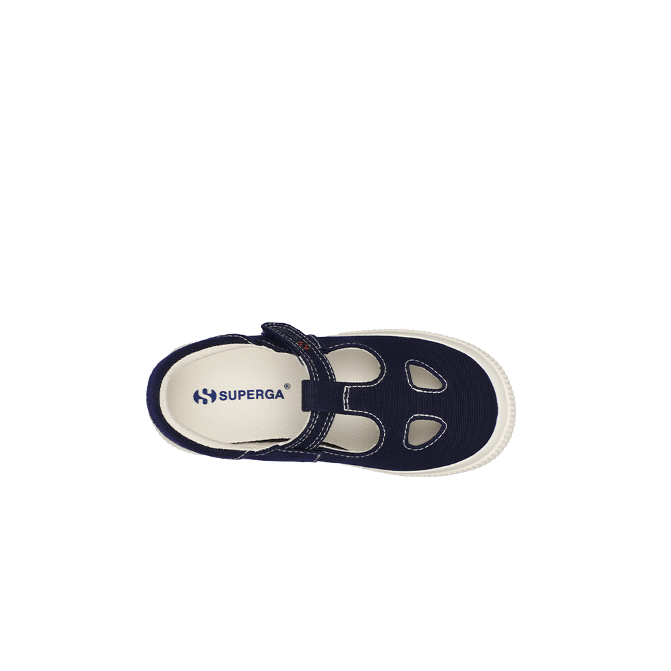 Superga 2662 Junior Cotton Eyes Blue Navy Full Avorio