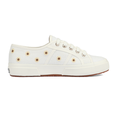 Superga 2750 Embroidery Linen Sunflower White Avorio