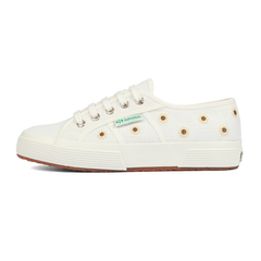 Superga 2750 Embroidery Linen Sunflower White Avorio