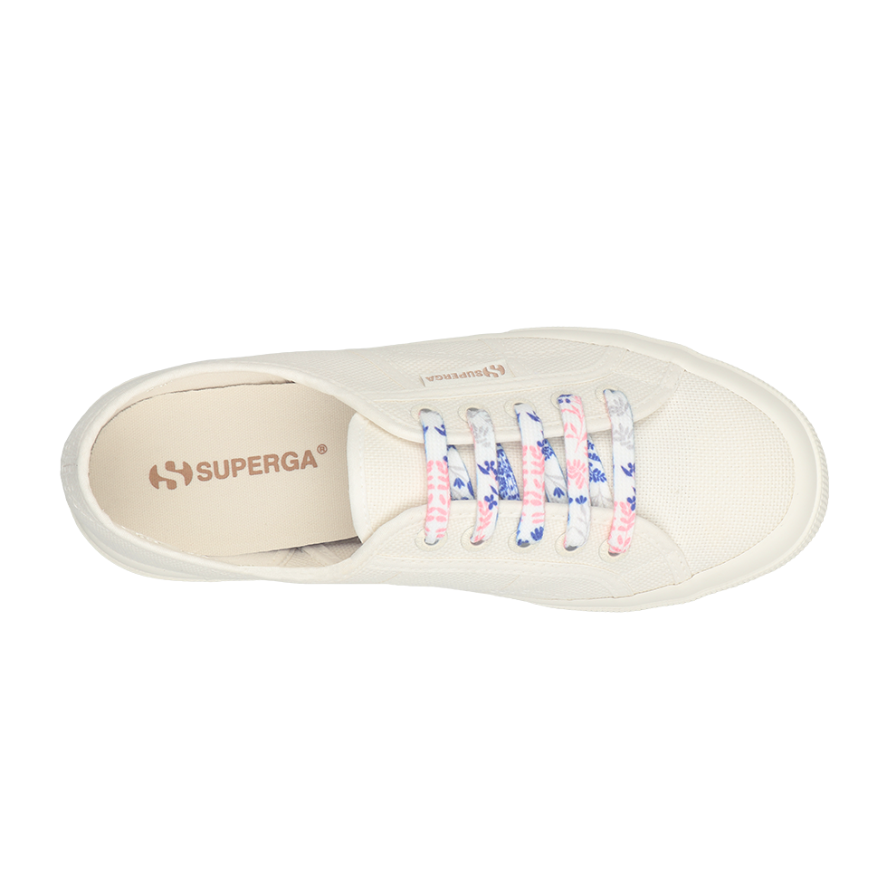 Superga 2750 Jellysole Flowers White Avorio Blue Pink