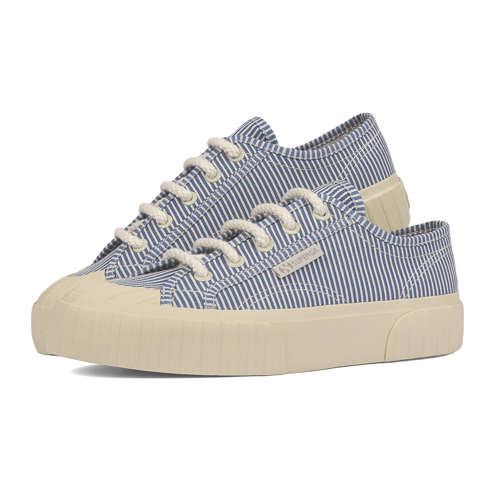 Superga x Drea Chong 2630 Stripe Cobalt Blue