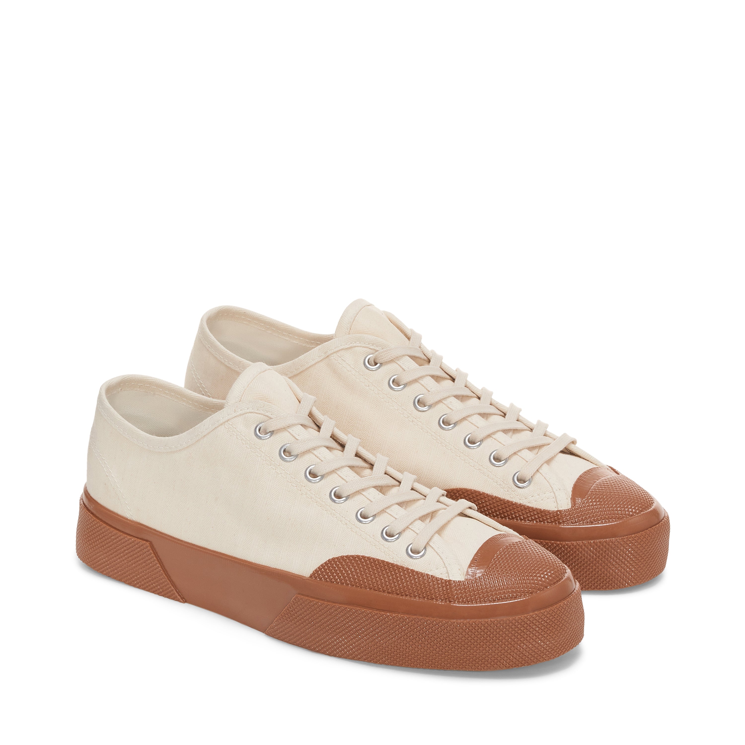 Artifact by Superga 2432 Twisted Herringbone Off White Amber Brown