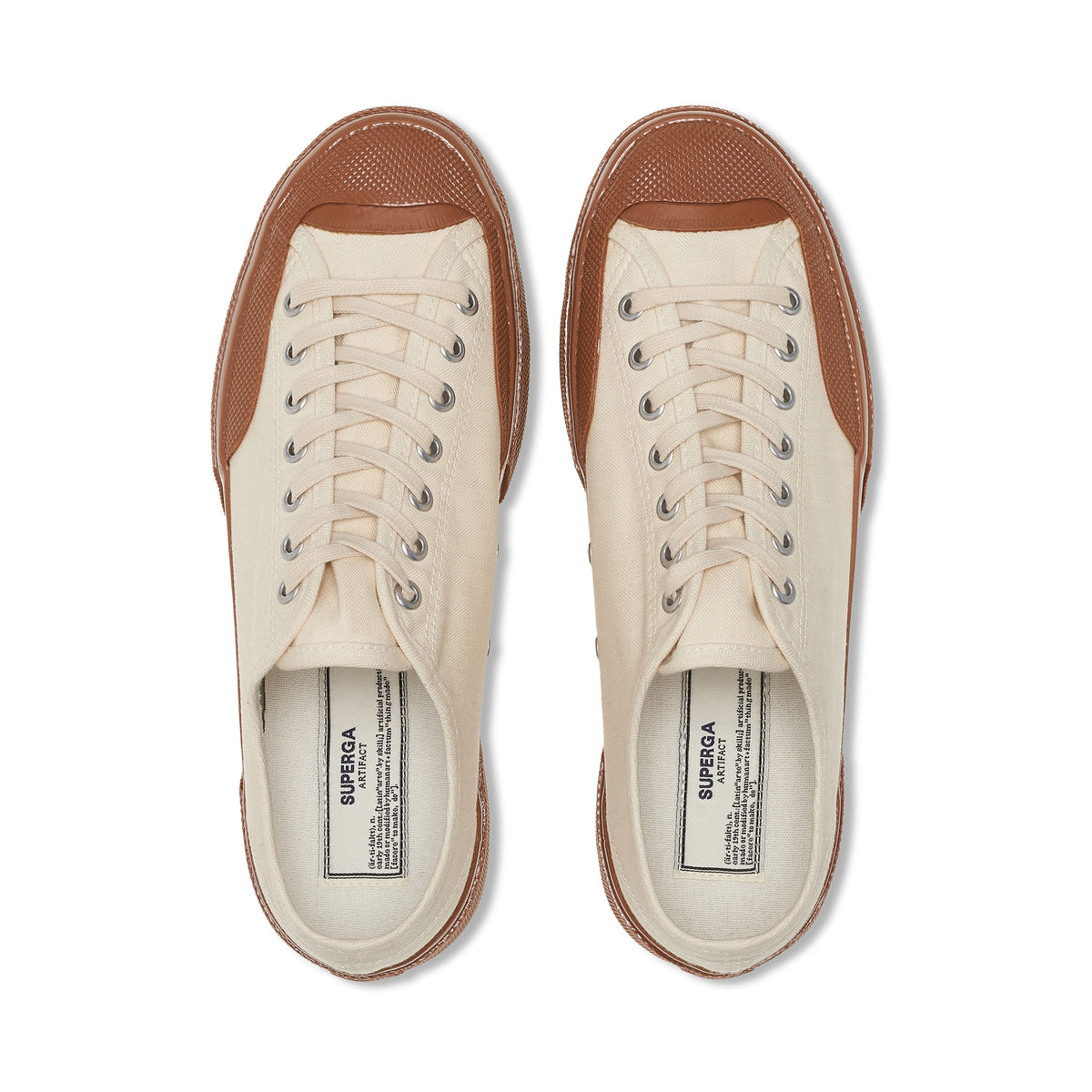 Artifact by Superga 2432 Twisted Herringbone Off White Amber Brown Superga Singapore