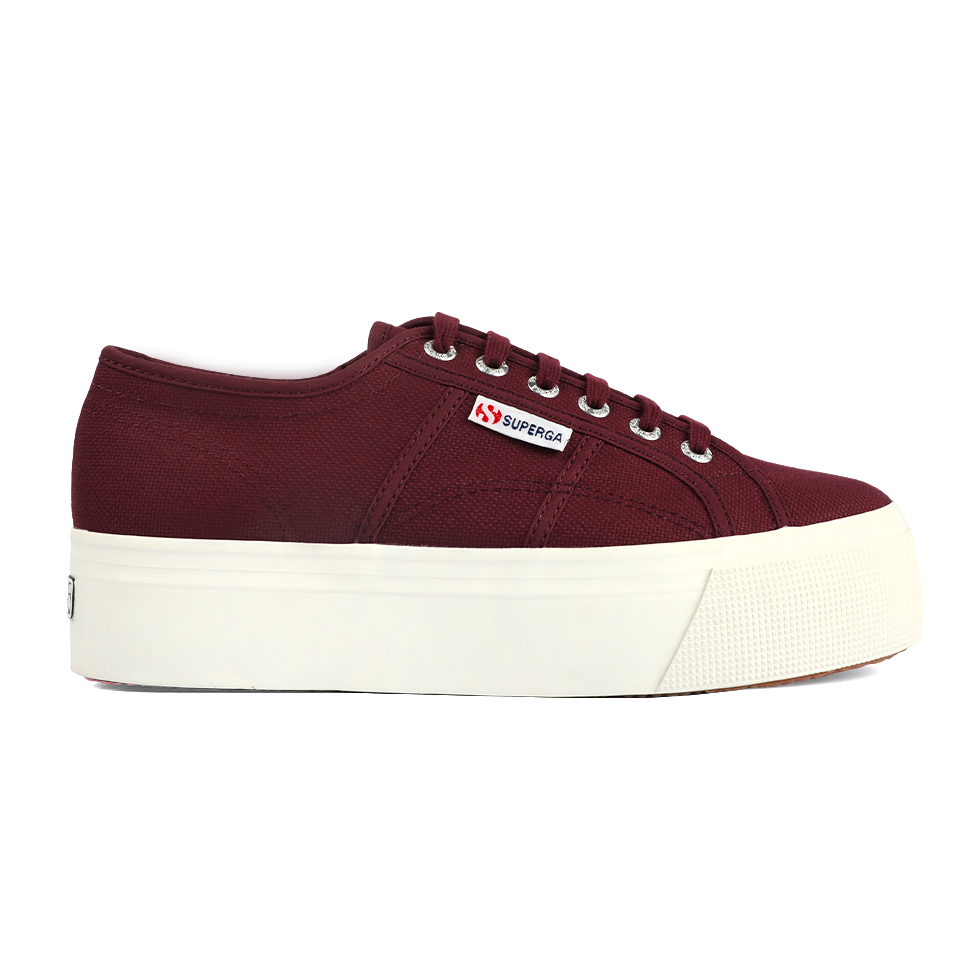 Superga 2790 Flatform Red Bordeaux Full Avorio