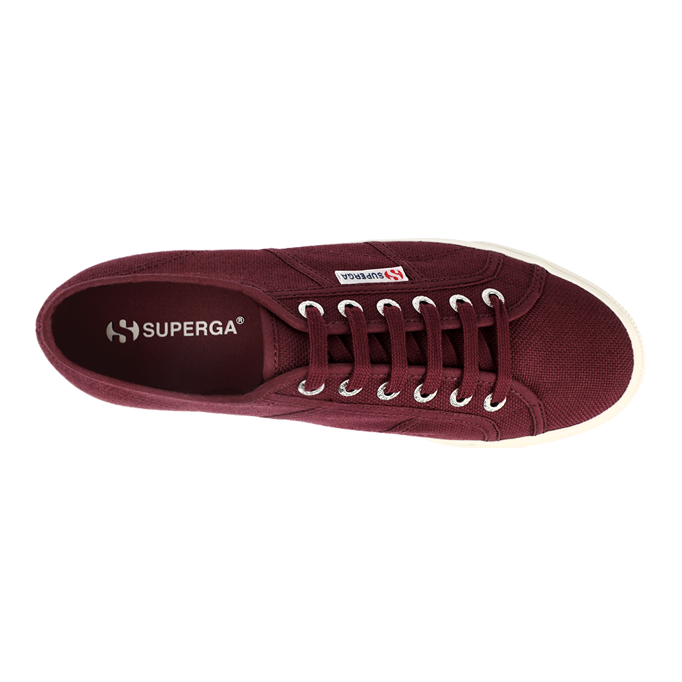 Superga 2790 Flatform Red Bordeaux Full Avorio