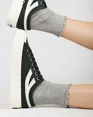 Superga Ruffle Socks Grey