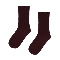 Superga Ruffle Socks Burgundy