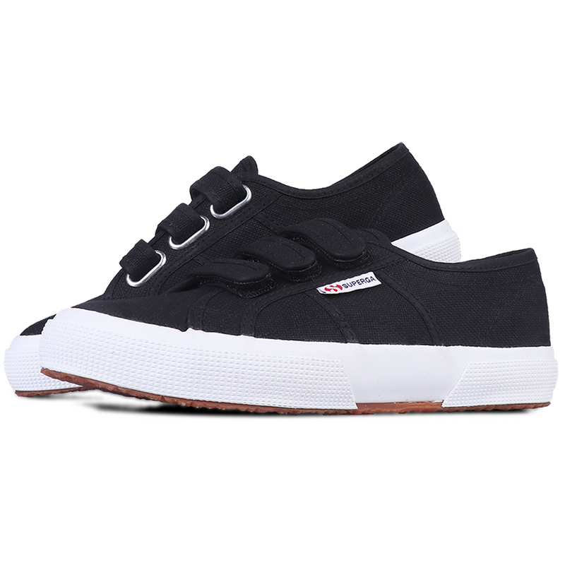 Superga velcro black discount