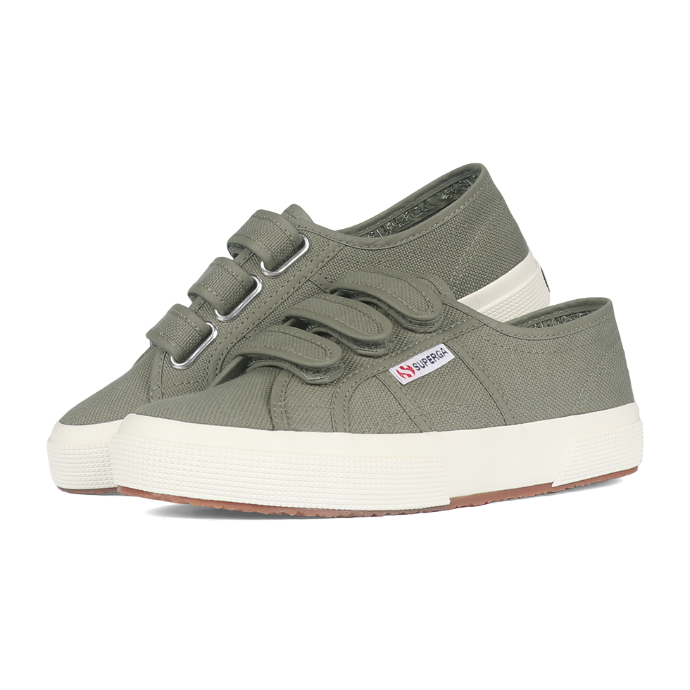 Superga Strap Green Safari Full Avorio