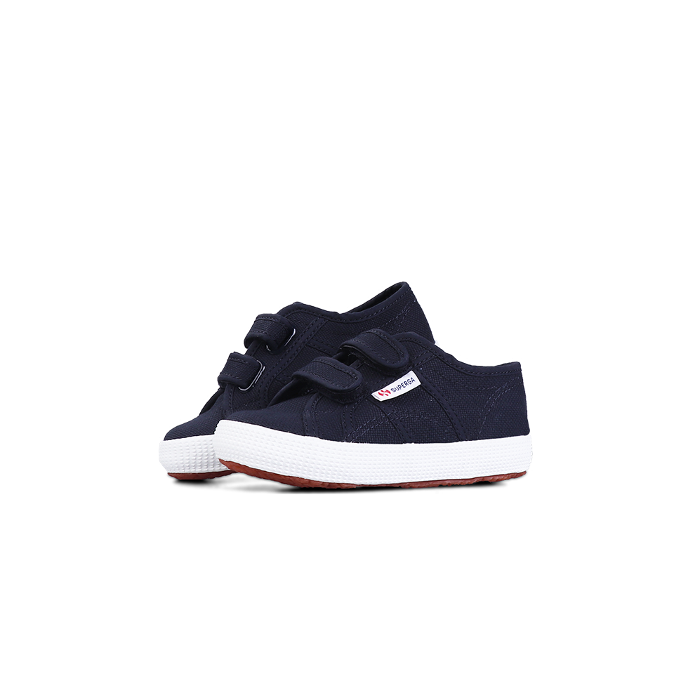 Superga Junior Strap Navy Full White