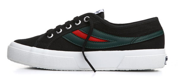 Superga 2750 Swallow Tail Black-Evergreen-Red