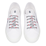 Superga Fantasy Laces Bold Lettering White Red Heart