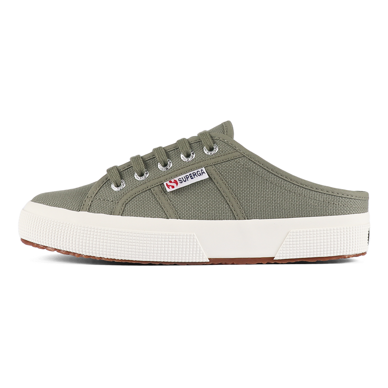 Superga 2402 Mule Green Safari Full Avorio