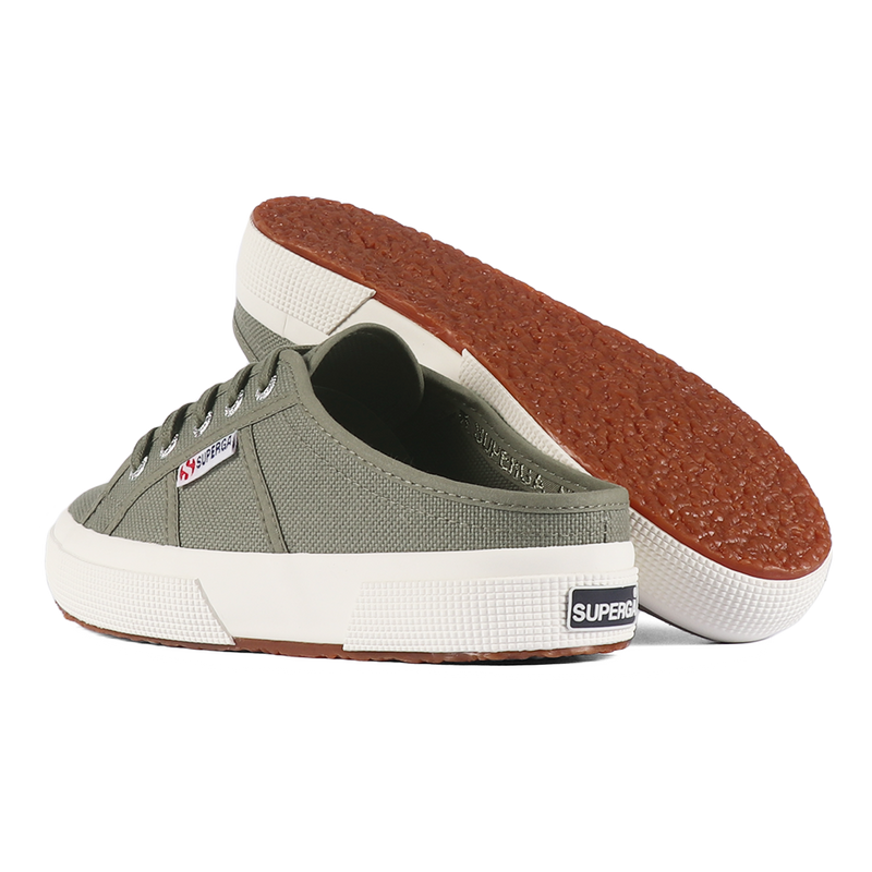 Superga 2402 Mule Green Safari Full Avorio