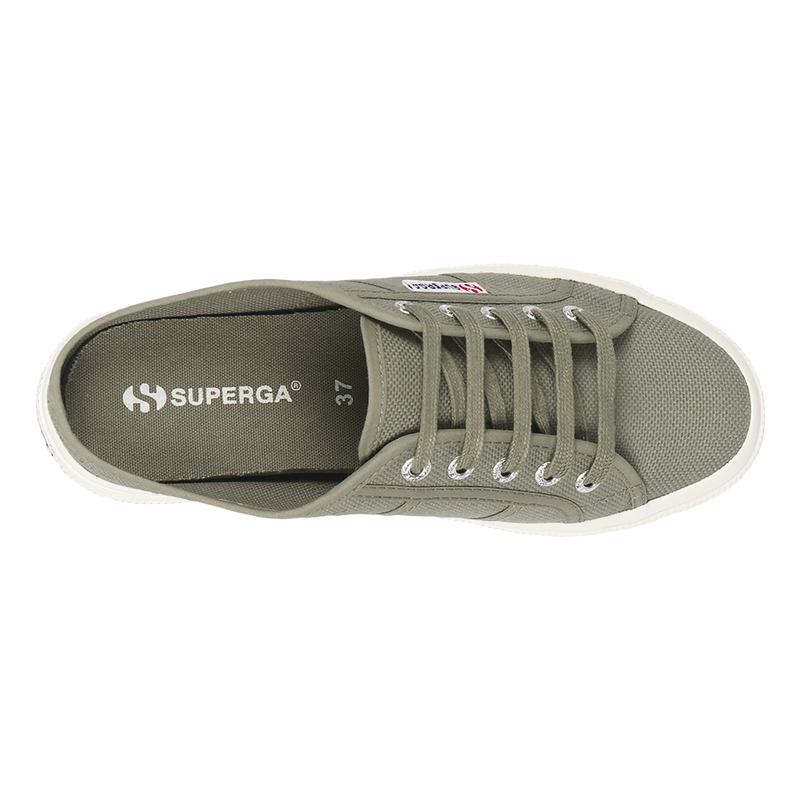 Superga 2402 Mule Green Safari Full Avorio