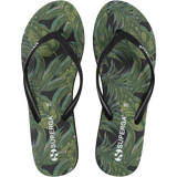 Superga 4121 Fantasy Slim Flip Flop Palms Black