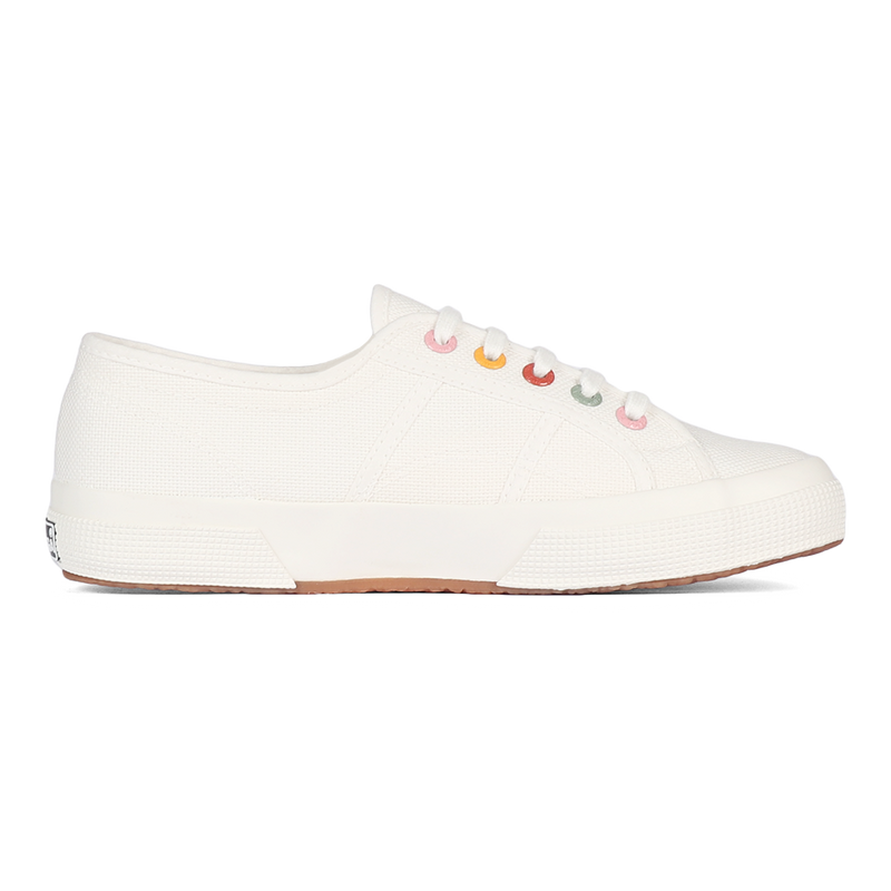 Superga 2750 Rainbow Eyelets White Avorio Groovy Superga Singapore