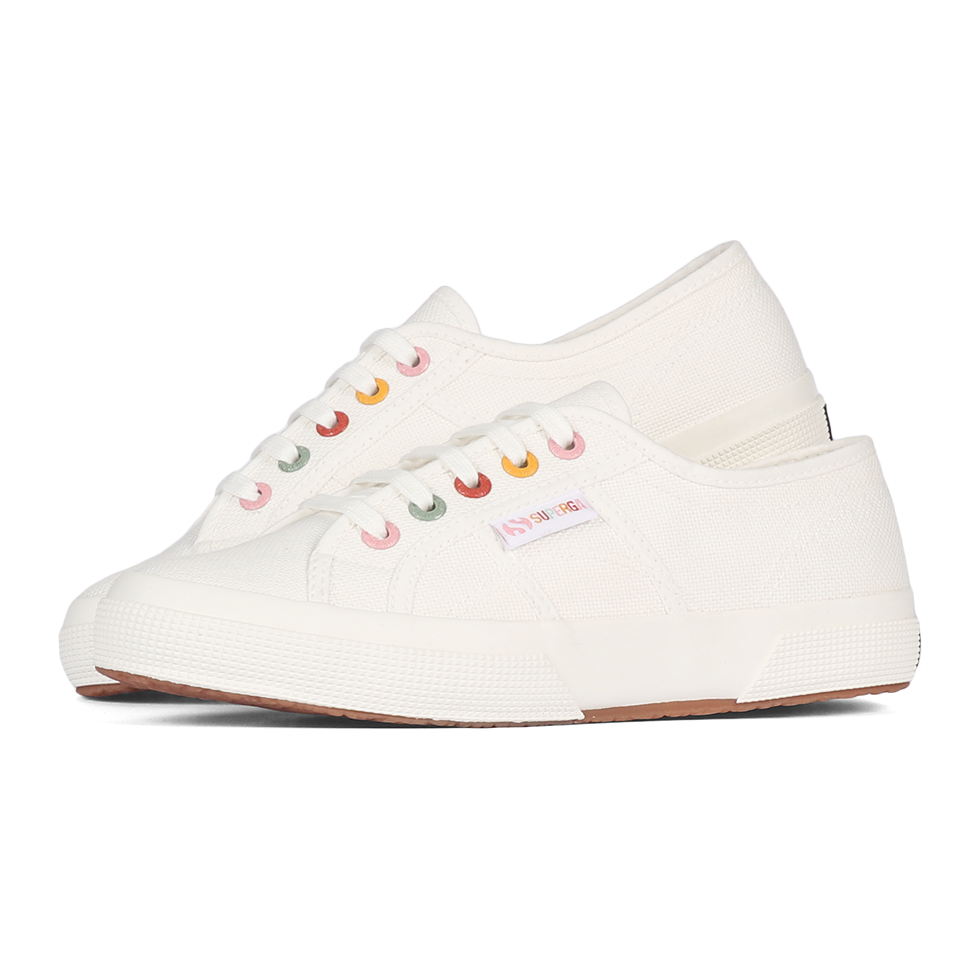 Superga 2750 Rainbow Eyelets White Avorio Groovy