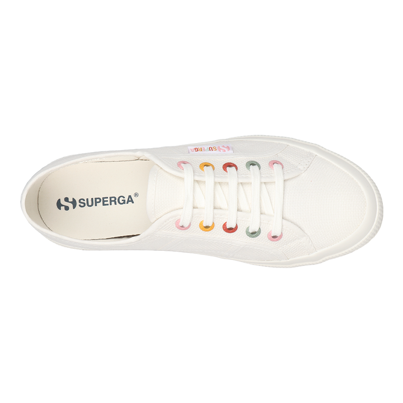 Superga 2750 Rainbow Eyelets White Avorio Groovy – Superga Singapore