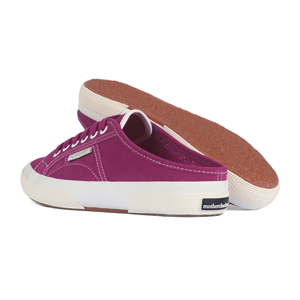 Superga X Motherchuckers 2402 Suede Mule Fuchsia Orchid