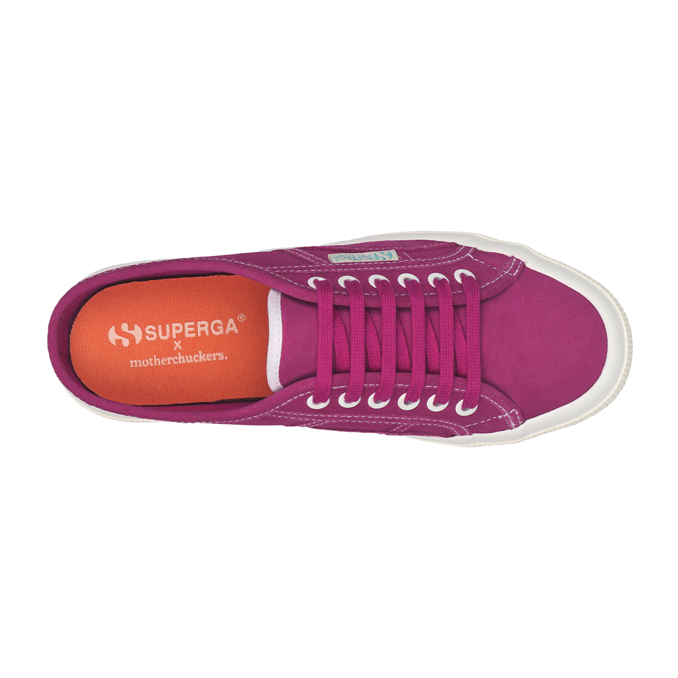 Superga X Motherchuckers 2402 Suede Mule Fuchsia Orchid