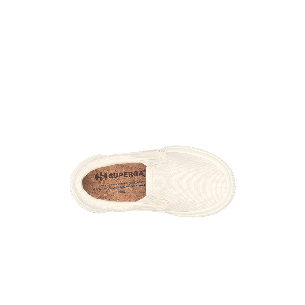 Superga 2350 Junior Slip On Organic Canvas Natural Dye Weeds