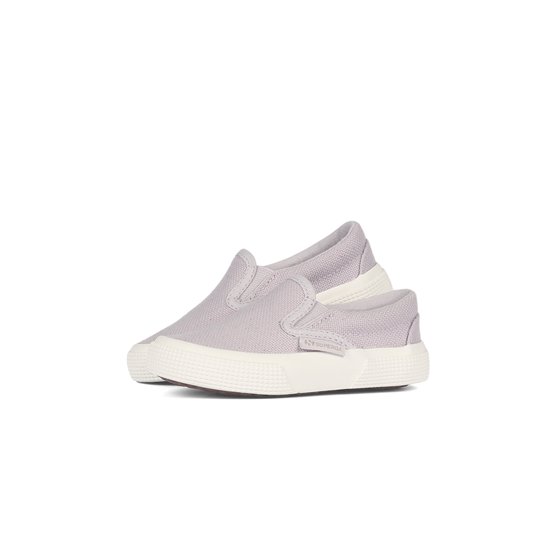 Superga 2350 Junior Slip On Organic Canvas Natural Dye Pink Magenta Leaves