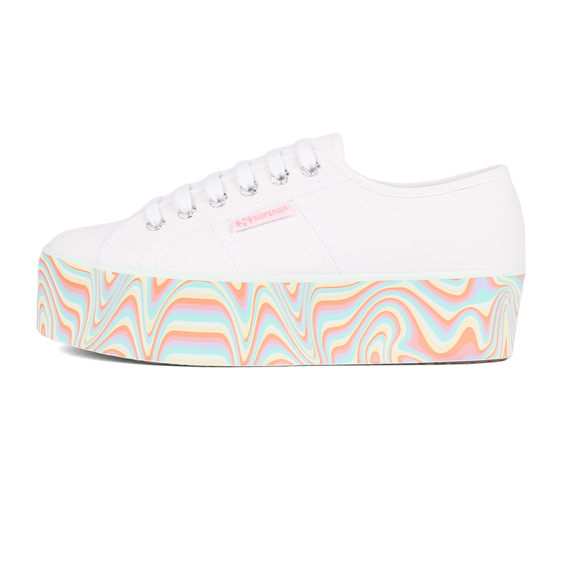 Superga top platform multicolor