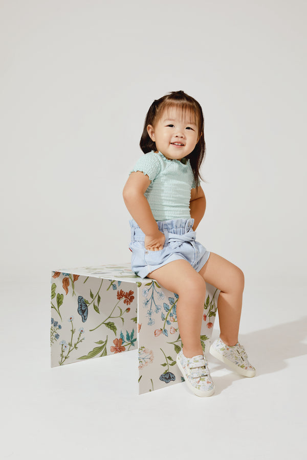 Superga X Drea Chong Junior Strap Print Pastel Flowers